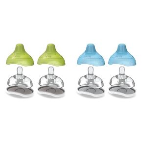 Kiinde Twist Active Latch Nipples for Breast Milk 2 Pack Slow Flow & Medium Flow Discourages Lazy Latching Seamless Bottle to Breast Transition Helps Relieve Colic