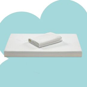 Pack and Play Mattress Pad, Playard Mattress Memory Foam Topper, Portable Toddlers Mattress Firmness Featuring Soft Removable Washable Outer Cover 38"x26"x1.5", White