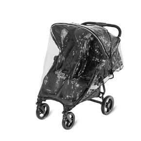 Valco Baby Rain Cover for Slim Twin Strollers – Full Body Protection from Rain, Wind, and Snow, Custom Fit, Child-Safe Heavy-Duty PVC with Ventilation