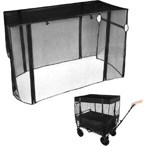 LOSCHEN Wagon Rain Wind Cover for Outdoor Garden Camping Picnic Wagon Stroller Waterproof,Folding Trolley Cart Accessories, EVA Material(Cart Not Included)