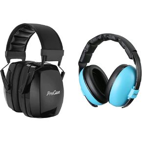 ProCase Noise Protection Ear Defenders Bundle with Baby Ear Protection Headphone