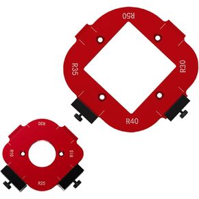 2 Set Radius Jig Router Templates,4 in 1 Aluminum Alloy Corner Radius Routing Templates for Routing Rounded Corners R10 R15 R20 R25 R30 R35 R40 R50