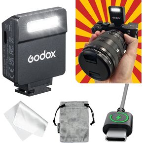 Camera Flash Godox iM22 Godox Flash - GN10/470 mAh/Type-c Charge/440 Full-Power Flashes/3s Recycle Times/5 Power Levels/Manual, Camera Flash for Sony zv1/Sony zve10/Ricoh gr3/Fujifilm f1 etc.