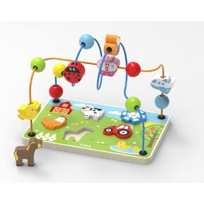 ألغاز لعبة Maze Animal Maze الأصلية مع الخرز الخشبي والأسلاك الملونة - 425541