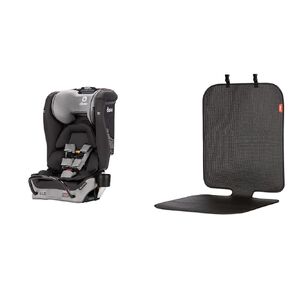 Diono Radian 3RXT SafePlus 4-in-1 Convertible Car Seat Bundle with Grip It Car Seat Protector, Rear & Forward Facing, Steel Frame, Up to 120 lbs, Fits 3 Across