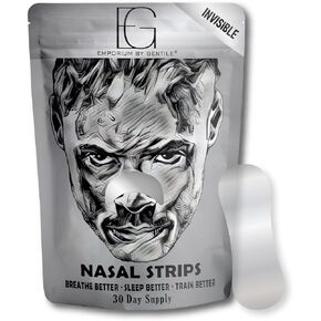 Breathe Easy Nasal Strips for Snoring Relief, Congestion Relief, Improved Breathing and Sleep, 30 Count - Breathe Better, Sleep Better, and Train Better
