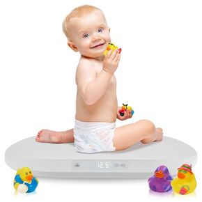 Smart Weigh Digital Baby Scale with Rubber Duck Toys - Digital Infant Scale in Pounds Ounces Kilograms for Babies Infants Newborn