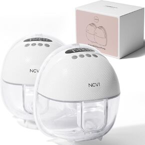 مضخة الثدي الخالية من اليدين NCVI 8131 ، مضخة الرضاعة الطبيعية القابلة للارتداء مع 4 أوضاع ومستويات 9 ، مضخة حليب كهربائية محمولة من عمر البطارية الطويل وشاشة LED ، سرية لاسلكية ، 19،21،24 مم.