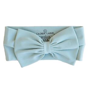 Caden Lane Swim Bow, UPF 50+ Sun Protection, Quick-Drying and Chlorine Resistant Nylon-Spandex Headband, Soft, Stretchy & Stylish Accessory for Baby, Infant, Toddler, Ocean Coral, X-Small