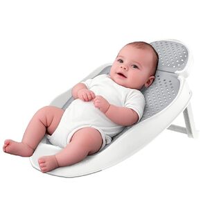Baby Bathtub Support for Babies 0-6 Months, Foldable Portable Infant Bathtub, Ergonomic Mesh Baby Bath Tub, Grey