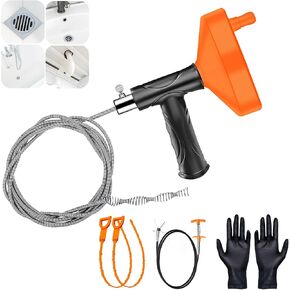 plumbing snake Hair Drain Clog Remover Tool, Sink Drain Cleaner for Sewer Kitchen Bathroom Shower Tub Toilet Clogged Drains Opener Cleaning Tool,plumbing snake
