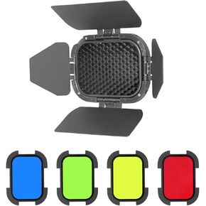 Godox BD-07 II Barndoor Kit Compatible with Godox AD200 pro II Flash