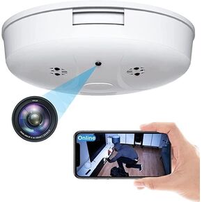 Spy WiFi Video Recorder Real-Time Camera HD 1080P Wireless Small Hidden Nanny Camera with Night Vision and Motion Detection for Home Surveillance Security Cameras