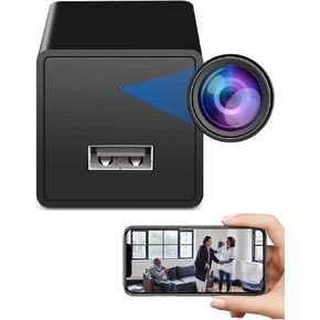 Wireless Smart Spy Small 1080P Indoor USB Charger WiFi Hidden Security Camera Baby Monitor Surveillance Camera Motion Detection with App Live Feed