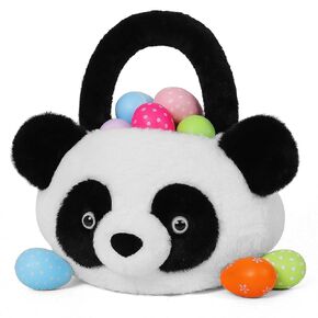 Easter Basket Plush for Kids, Cute Bunny Easter Bucket Egg Hunt Bag Boys Girls Festivals Gift
