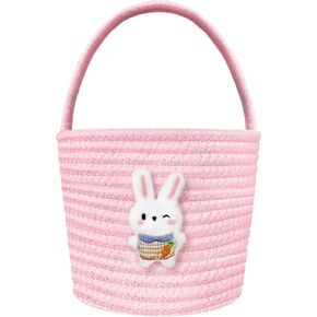 Easter Basket,Cotton Rope Easter Baskets,Personalized Easter Egg Basket