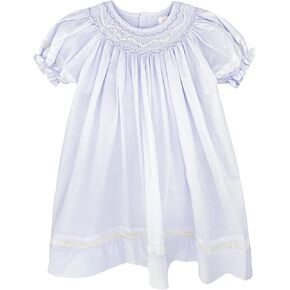 Baby Girls’ Smocked Daygown with Voile Insert, 3 Months, Lavender