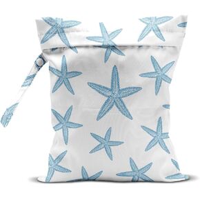 Wet Bag, Wet Dry Bag, Wet Bag for Swimsuit Travel Beach Pool Diapers Dirty Yoga Gym Clothes Makeup Bag Beach Wedding Supplies Waterproof Reusable Shell Pearl Starfish Gifts