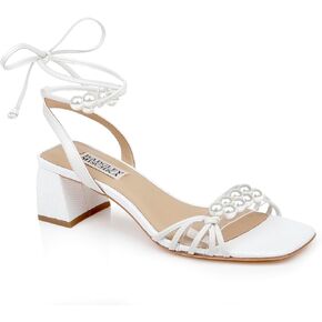 Badgley Mischka Deja Ankle Tie Low Block Sandals