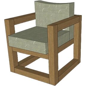 DIY Modern Chair Outdoor Woodworking Plans with Cut List and Assembly Steps
