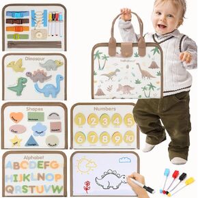 hahaland Busy Board - Montessori Toys for 2 Year Old Girl Birthday Gift, Preschool Learning Activities, Educational Toddler Easter Basket Stuffers Girls Travel Toys for Ages 2-4 Two Year Old Gifts