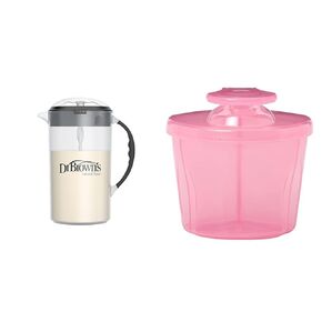 Dr. Brown's Baby Formula Mixing Pitcher, 32oz & Formula Dispenser for Travel, Pink