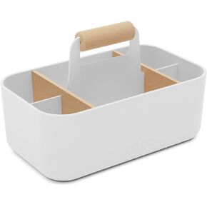 Lalo The Caddy - Multi-Purpose Storage Solution with Removable Dividers, Perfect as a Diaper Caddy, Bath Time Organizer & Art Caddy, BPA-Free, Multiple Compartments - Coconut