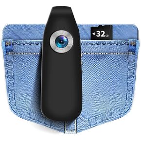 Body Cam, 2025 Upgrade Body Camera 1080P HD, Mini Bodycam with 32GB Card, Portable Mini Guard Camera with Wearable Magnetic Clip, Body Mounted Cameras for Cycling Home Office