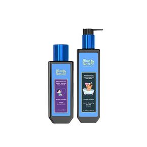 Blue Nectar Baby Shampoo for Kids with Natural Ghee | No Tear Formula (6.76Fl Oz) with Baby Hair Oil with Organic Ghee, Almond Oil, Coconut Oil (3.38Fl Oz)