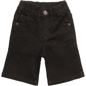 KIDSCOOL SPACE Girls Boys Denim Shorts,Elastic Waistband Inside with D-Rings Stretchy Summer Half Jeans Pants