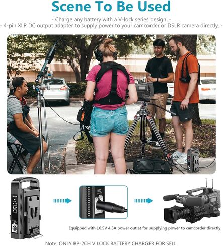 NEEWER V Mount Battery Charger Dual Channel with 100W PD USB C Fast Charging, DC 48V/DC24V/100W PD/D TAP Outputs, Multifunctional Metal Charger Compatible with SmallRig NEEWER PS099E VB99, BP-2CH Pro in Kuwait