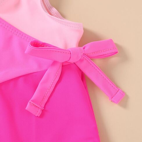 Happy Town Toddler Swimsuit Girl One Piece Bathing Suit Color Block Swimwear Baby Summer Beach Wear in Kuwait