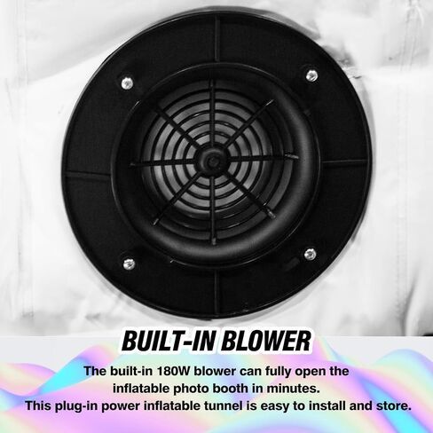 2 Door Inflatable Photo Booth, 8.2ftx8.2ft Portable 16 Colors Dimmable Shooting Inflatable Photo Booth Enclosure with Blower, for Wedding Party Events Birthday Bars (White) in Kuwait