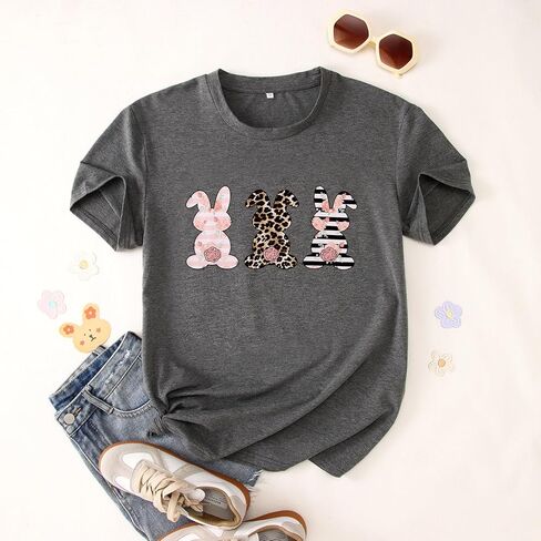 CM C & M WODRO عائلة مطابقة لعيد الفصح النساء الصغار طفل فتاة عيد الفصح قميص الأم و ME BUNNY T-شيرت القميص قصير الأكمام in Kuwait