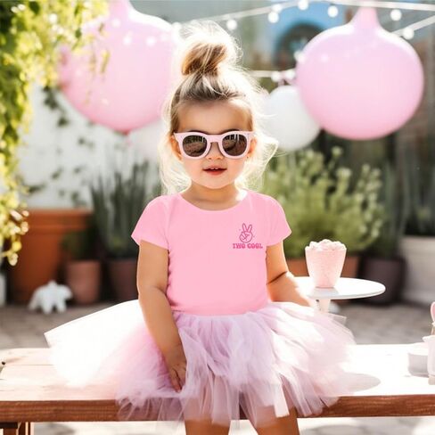 2nd Birthday Shirt Girl Two Cool 2 Year Old Outfit Girl Second Birthday Tshirt Bday Party Gift Short Sleeve Tee Top in Kuwait
