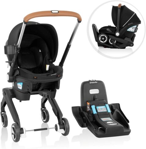 Evenflo Shyft DualRide Infant Car Seat Stroller Combo with Carryall Storage (Boone Gray) in Saudi Arabia