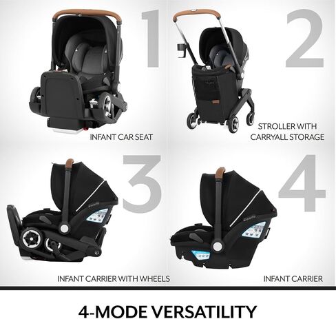 Evenflo Shyft DualRide Infant Car Seat Stroller Combo with Carryall Storage (Boone Gray) in Saudi Arabia