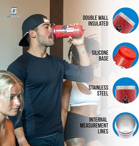 Ice Shaker Stainless Steel Shaker Bottle | 26oz, Galaxy | Stays Cold for 30+ Hours | Insulated Cup with Twist-on Agitator | Odor-Free Shaker Cup for Protein Shakes, Water, Smoothies, Cocktails in Saudi Arabia