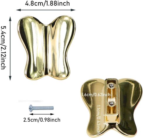 Butterfly Cabinet Knobs and Drawer Pulls Cute Gold Dresser Handles for Girls Room Nursery Dresser Kitchen Cabinets Knob 4Pcs (Gold,1.6cm Hole Spacing) in Kuwait