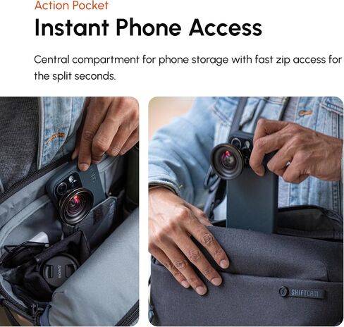 ShiftCam Workflow Sling Bag | حبال التصوير الفوتوغرافي المتنقل فائق الوظائف مع تركيب الهاتف المغناطيسي ، وتخزين العدسة ، والوصول السريع | تبسيط سير العمل الخاص بك (Slingl (7L)) in Kuwait