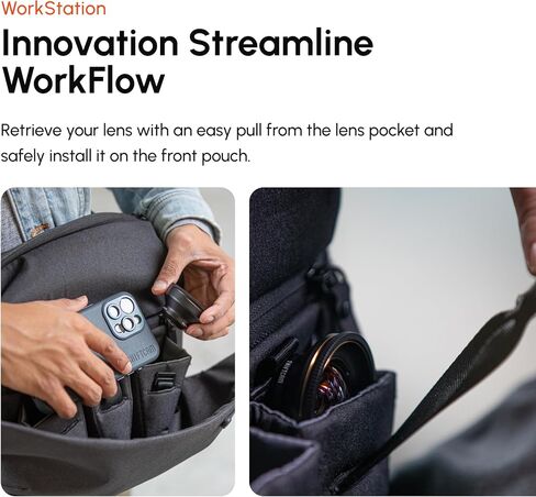 ShiftCam Workflow Sling Bag | حبال التصوير الفوتوغرافي المتنقل فائق الوظائف مع تركيب الهاتف المغناطيسي ، وتخزين العدسة ، والوصول السريع | تبسيط سير العمل الخاص بك (Slingl (7L)) in Saudi Arabia