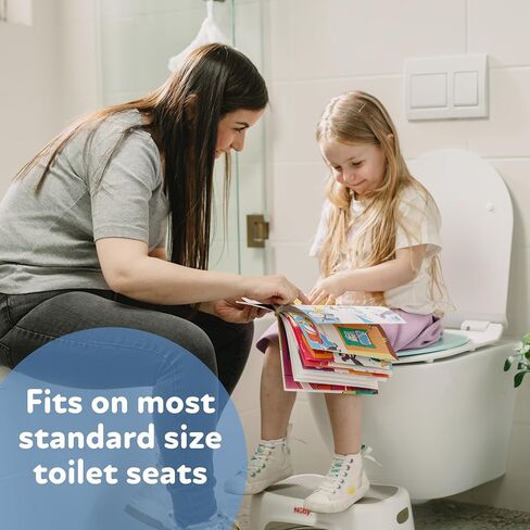 Nuby Folding Potty Seat and Bag - Toddler Travel Essential - Travel Toilet Seat for Toddlers 18+ Months - White in Kuwait