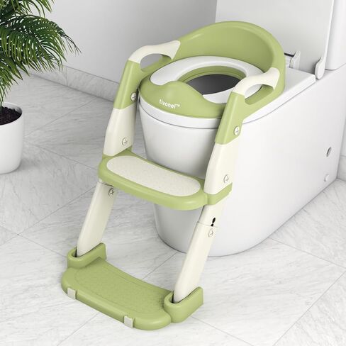 3-in-1 Toddler Potty Training Toilet Seat with Splash Guard, Anti Slip Pad, and Step Stool for Kids Boys Girls (Gray) in Kuwait
