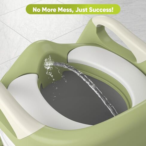 3-in-1 Toddler Potty Training Toilet Seat with Splash Guard, Anti Slip Pad, and Step Stool for Kids Boys Girls (Gray) in Kuwait