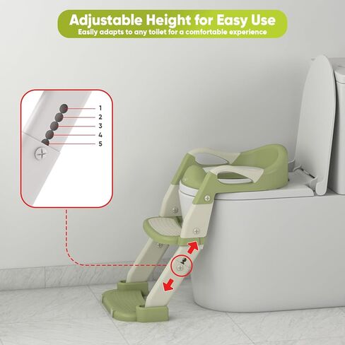 3-in-1 Toddler Potty Training Toilet Seat with Splash Guard, Anti Slip Pad, and Step Stool for Kids Boys Girls (Gray) in Kuwait