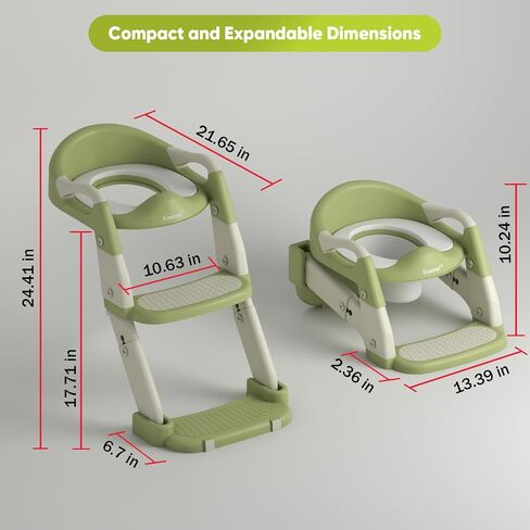 3-in-1 Toddler Potty Training Toilet Seat with Splash Guard, Anti Slip Pad, and Step Stool for Kids Boys Girls (Gray) in Kuwait