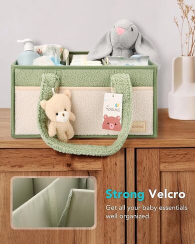 yoses diaper caddy organizer ، caddy diaper baby for change table ، caddy nechnor for car travel ، storage storage justery carery for diapers for baby ، gray+ white in Kuwait