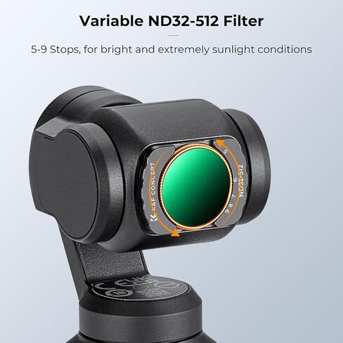 K&F Concept Magnetic ND Filter Kit for DJI Osmo Pocket 3 Creator Combo -4-Pack (ND4+ND8+ND16+ND32), Optical Glass/HD/Multi-Coated Filters in Kuwait