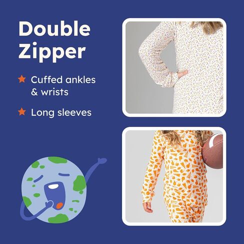 Soft Viscose from Bamboo Toddler Pajamas – 2-Piece Snug-Fit Pajama Set for Boys & Girls in Saudi Arabia