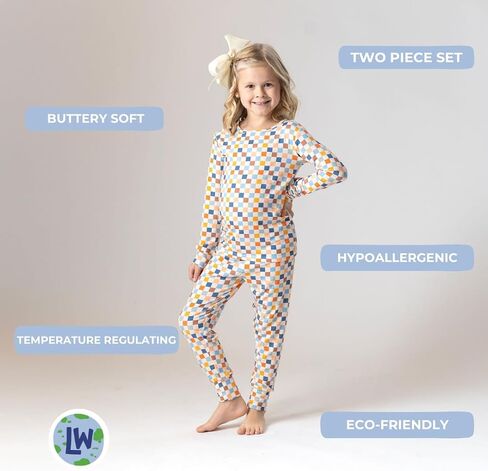 Soft Viscose from Bamboo Toddler Pajamas – 2-Piece Snug-Fit Pajama Set for Boys & Girls in Saudi Arabia